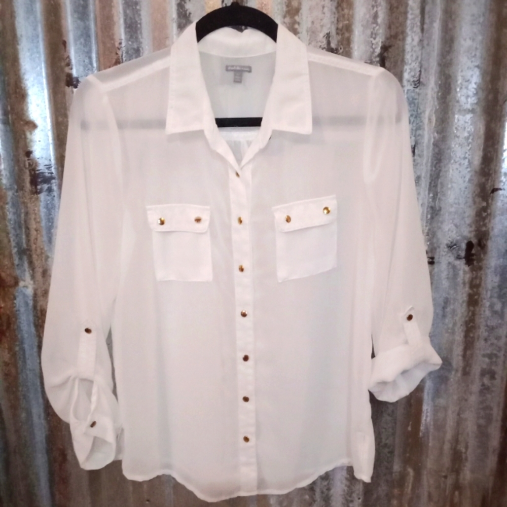 Sheer button up from Charlotte Russe